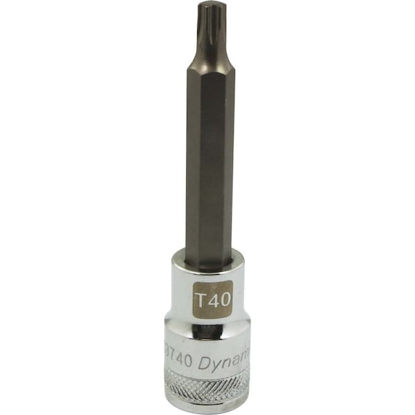 Tools 1/2 Drive Torx Head, T40 Long Bit, Chrome Finish Socket